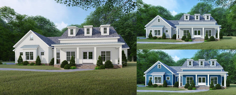 4-Bedroom, 2220 Sq Ft Farmhouse Home - Plan #193-1106 - Main Exterior