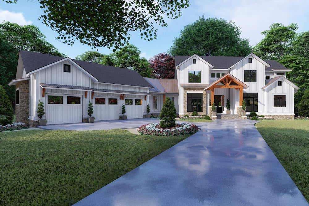 6-Bedroom, 6301 Sq Ft Farmhouse Home - Plan #193-1130 - Main Exterior