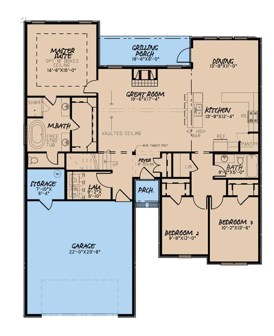 European Home - 3 Bedrms, 2 Baths - 1775 Sq Ft - Plan #193-1152