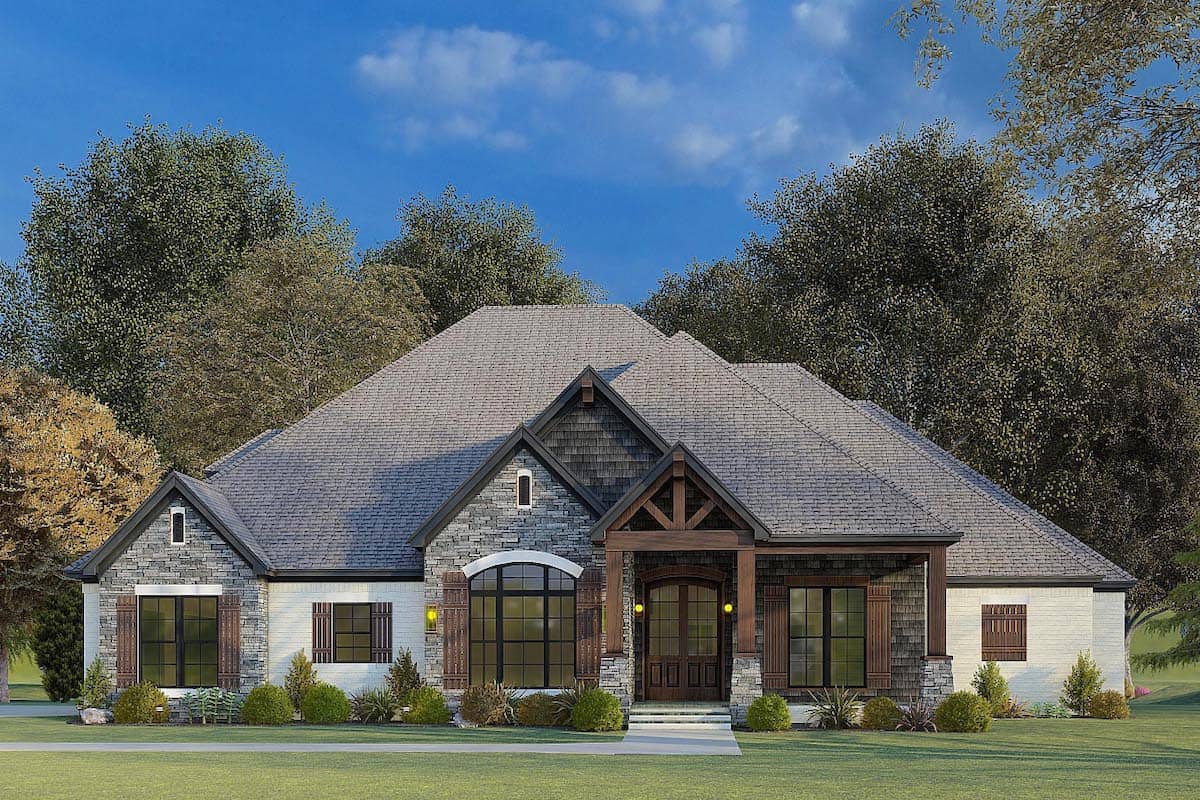 4-Bedroom, 2537 Sq Ft European House - Plan #193-1174 - Front Exterior