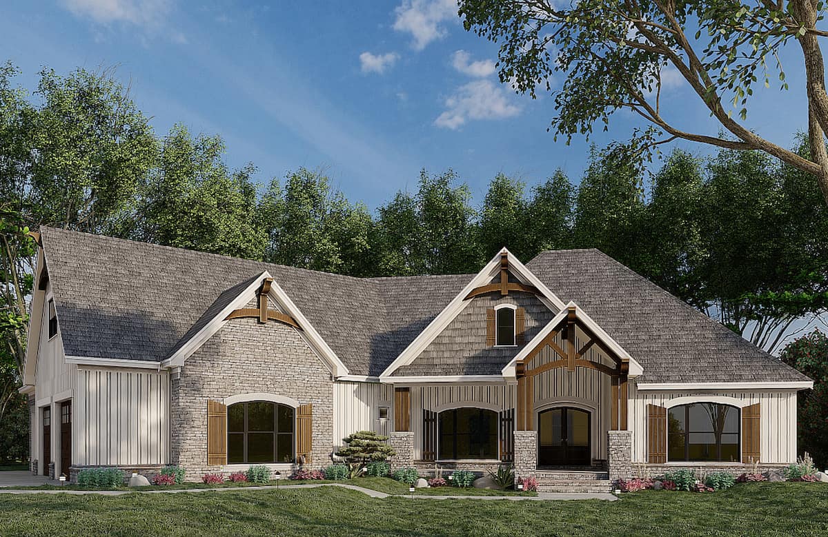 3-Bedroom, 2085 Sq Ft European House - Plan #193-1180 - Front Exterior