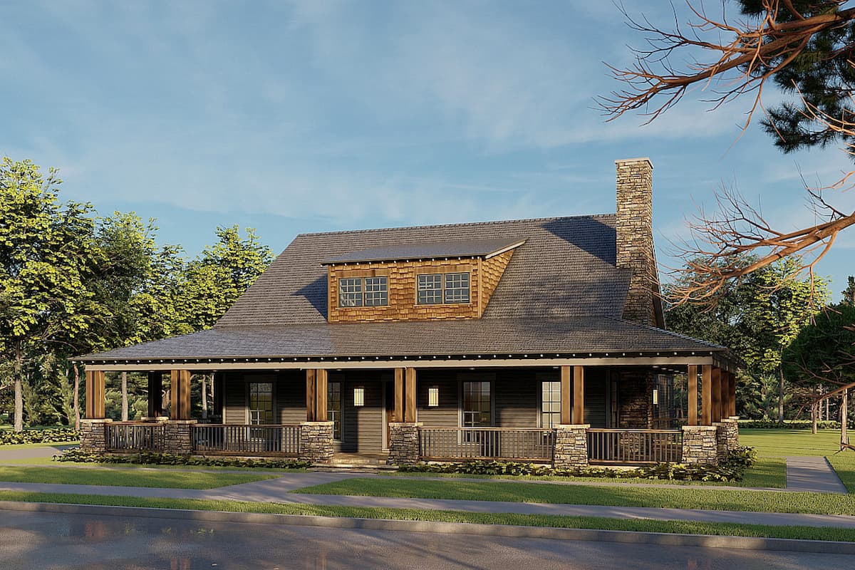 2-Bedroom, 1805 Sq Ft Farmhouse Home - Plan #193-1181 - Main Exterior