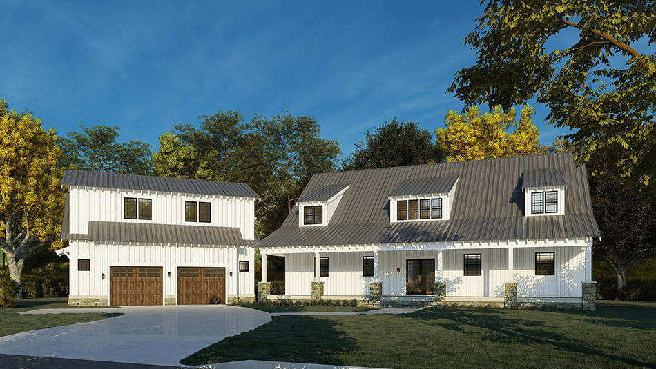 5-Bedroom, 3889 Sq Ft Luxury Farmhouse - Plan #193-1201 - Main Exterior