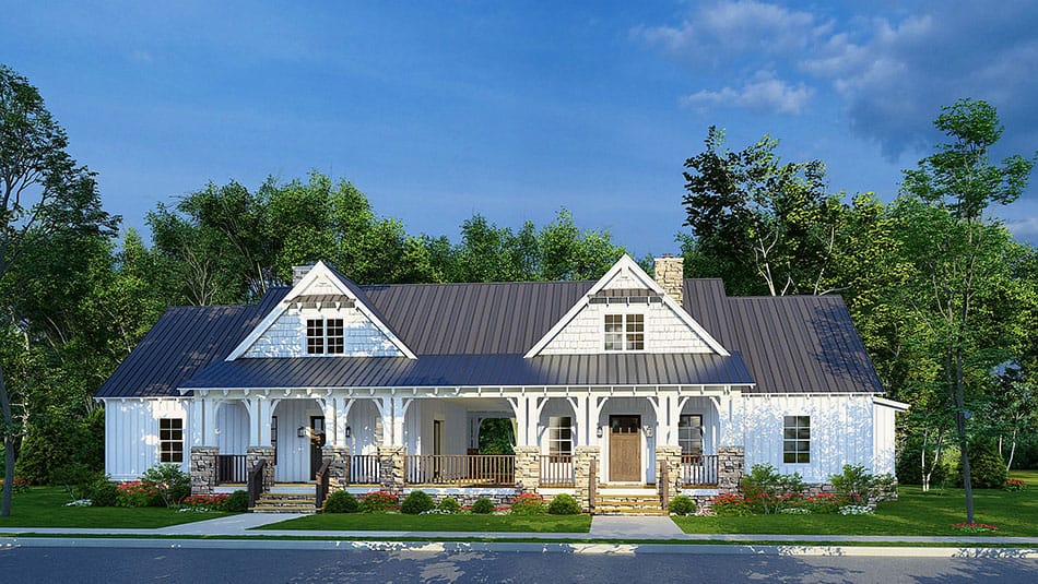 8-Bedroom, 3406 Sq Ft Multi-Unit Home Plan - 193-1234 - Main Exterior