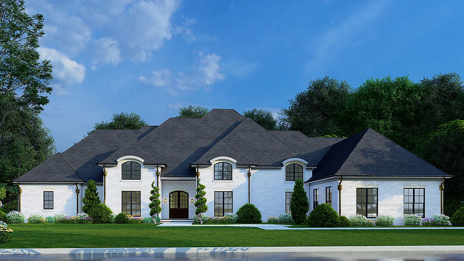 4-Bedroom, 4195 Sq Ft European House Plan - 193-1248 - Front Exterior