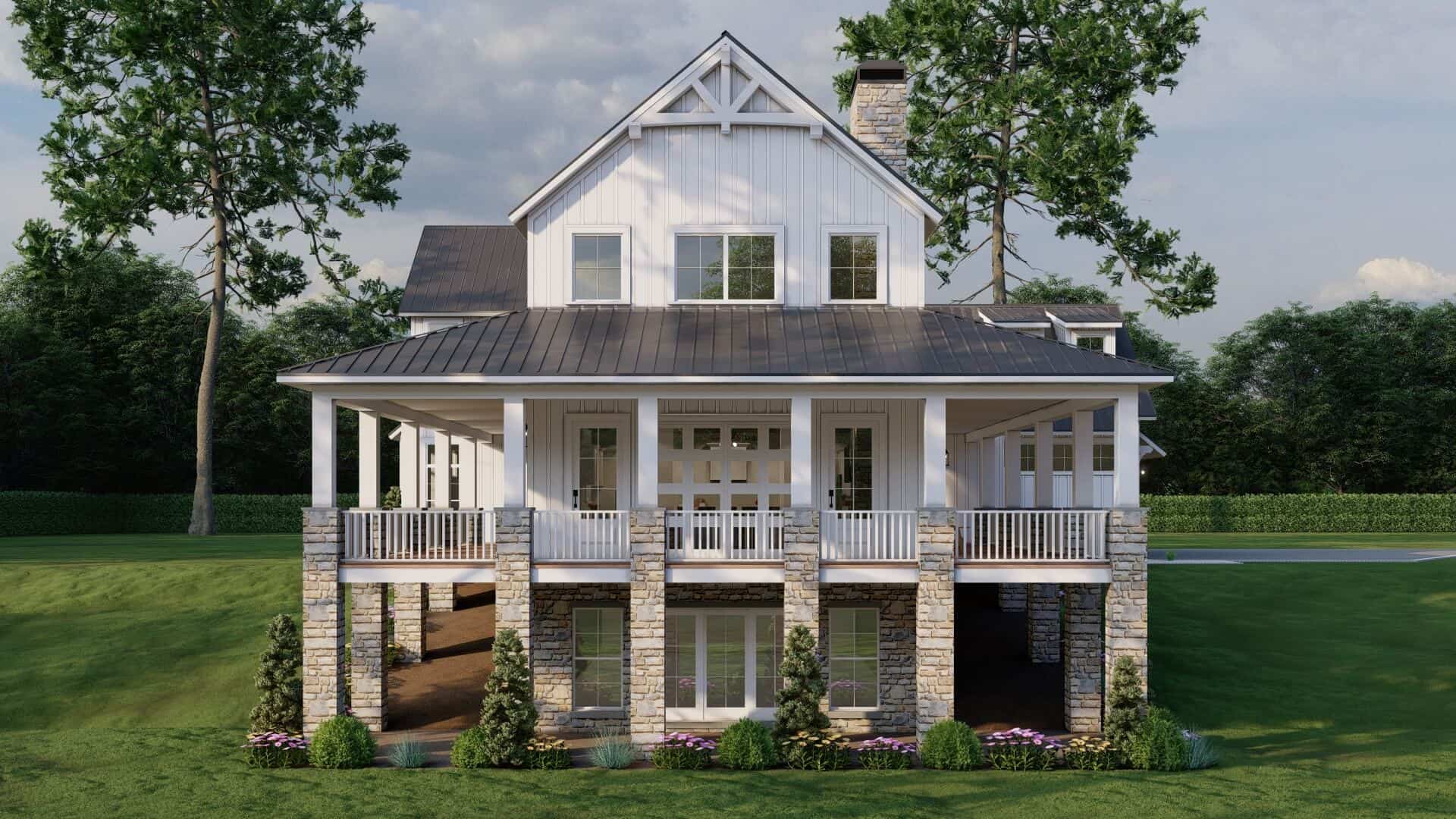 3-Bedroom, 2993 Sq Ft Craftsman Home Plan - 193-1315 - Main Exterior
