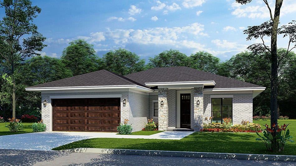 Contemporary Floor Plan - 3 Bedrms, 2 Baths - 1491 Sq Ft - #193-1331