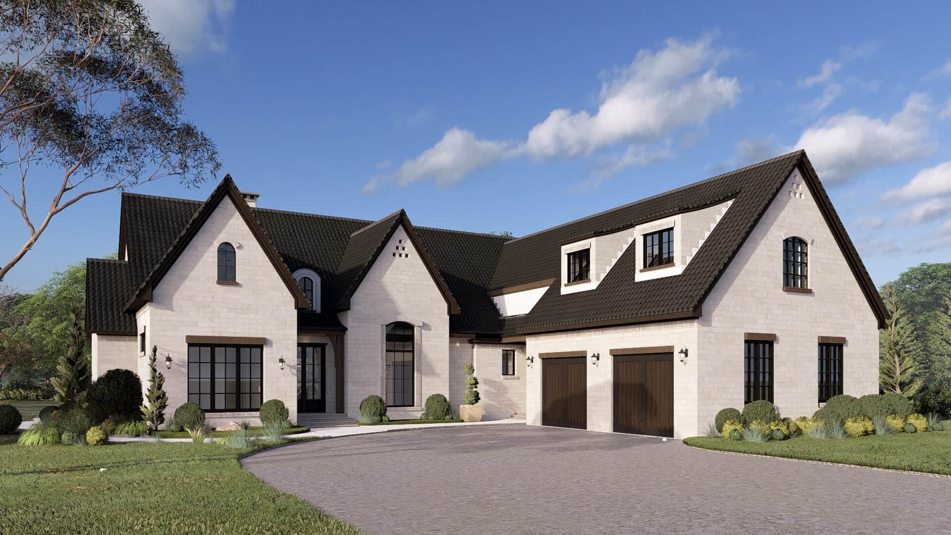 4-Bedroom, 3755 Sq Ft European Home Plan - 193-1353 - Main Exterior