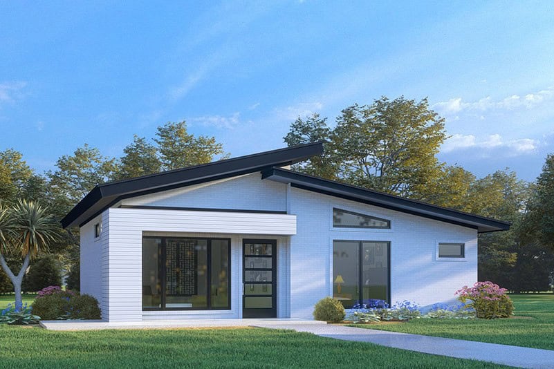 Mid-Century Modern Plan - 3 Bedrms, 2 Baths - 1074 Sq Ft - #193-1362