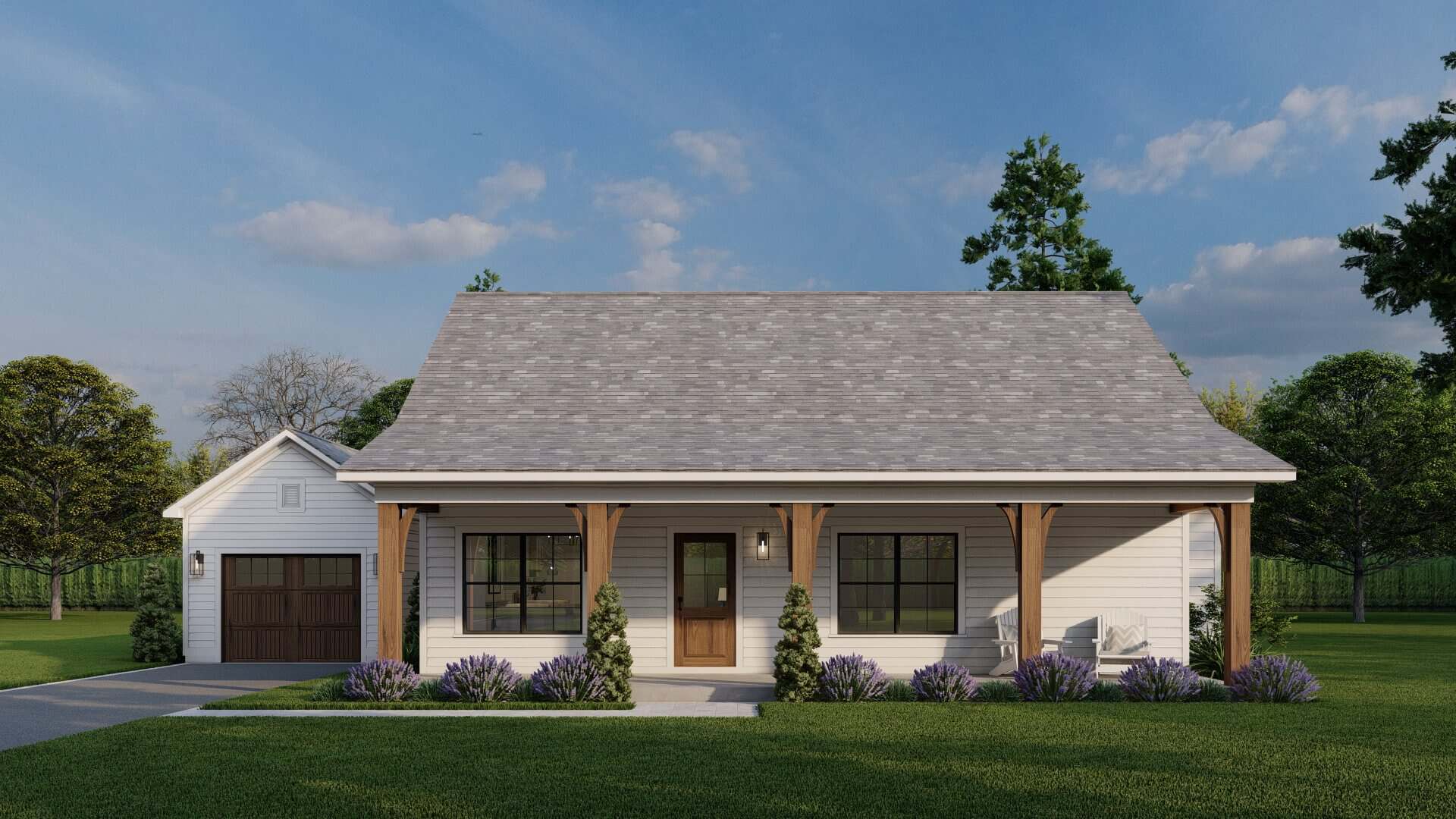 Country Home Plan - 3 Bedrms, 2 Baths - 1363 Sq Ft - #193-1365