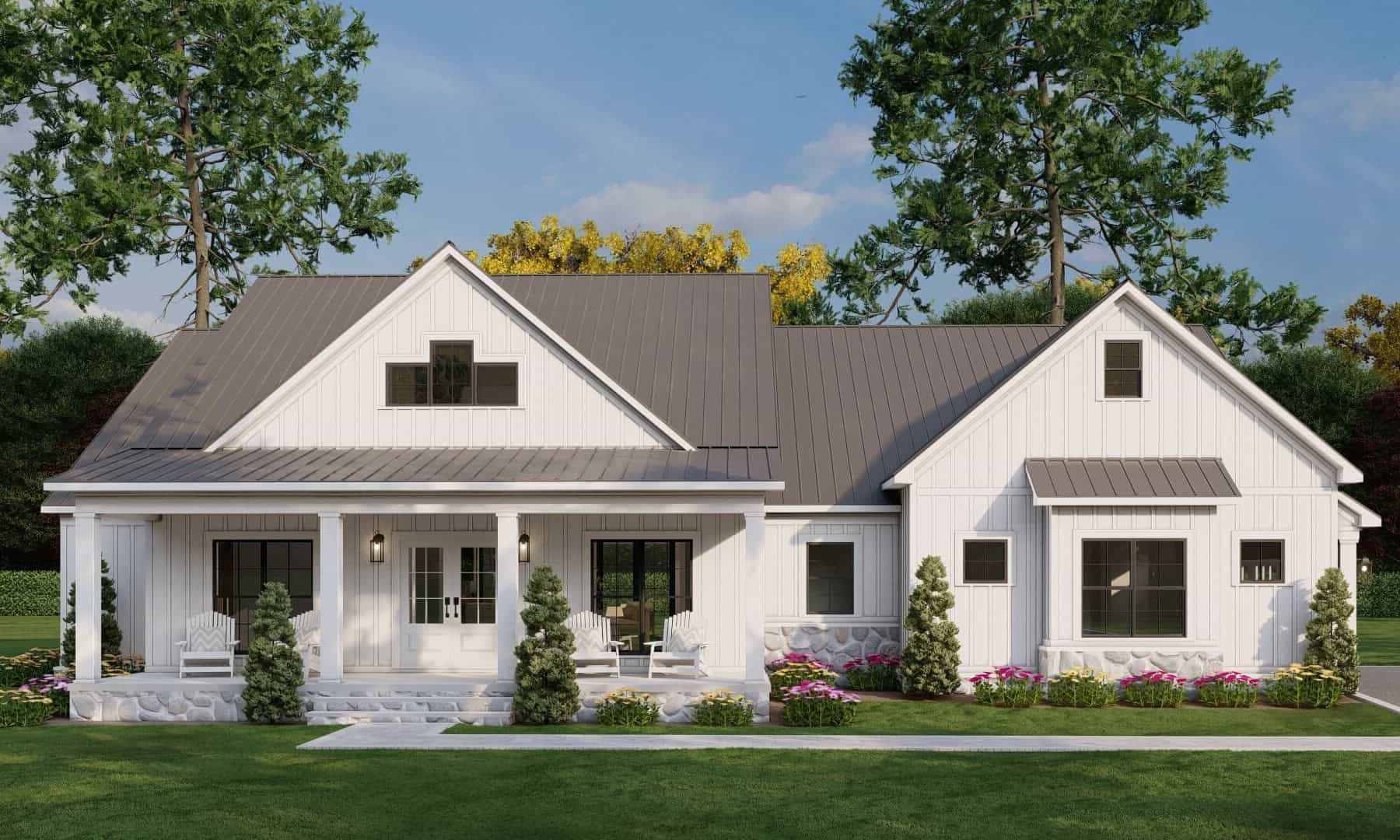 Farmhouse House Plan - 4 Bedrms, 3 Baths - 2270 Sq Ft - #193-1372