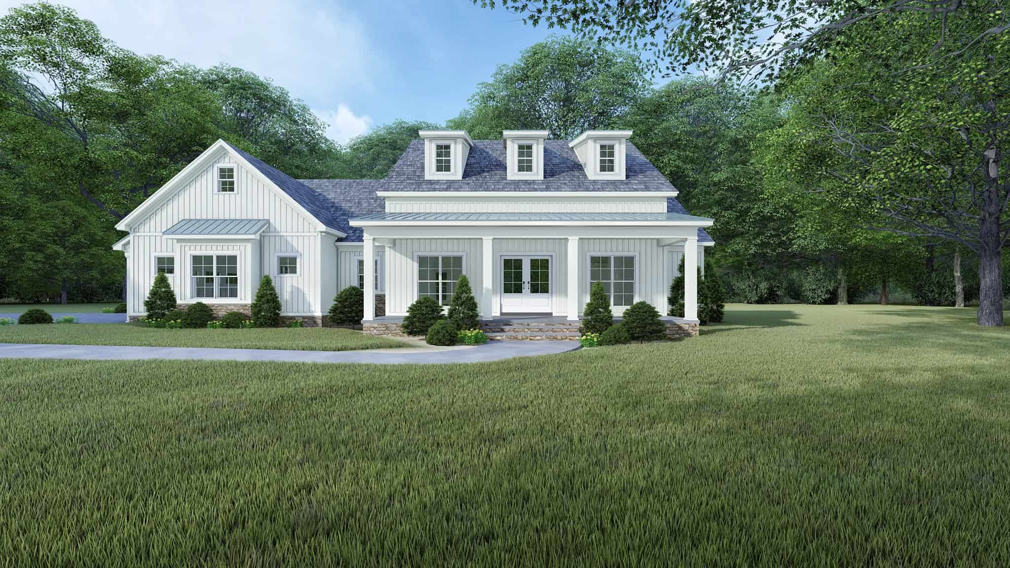 Southern Home Plan - 4 Bedrms, 3.5 Baths - 2422 Sq Ft - #193-1401