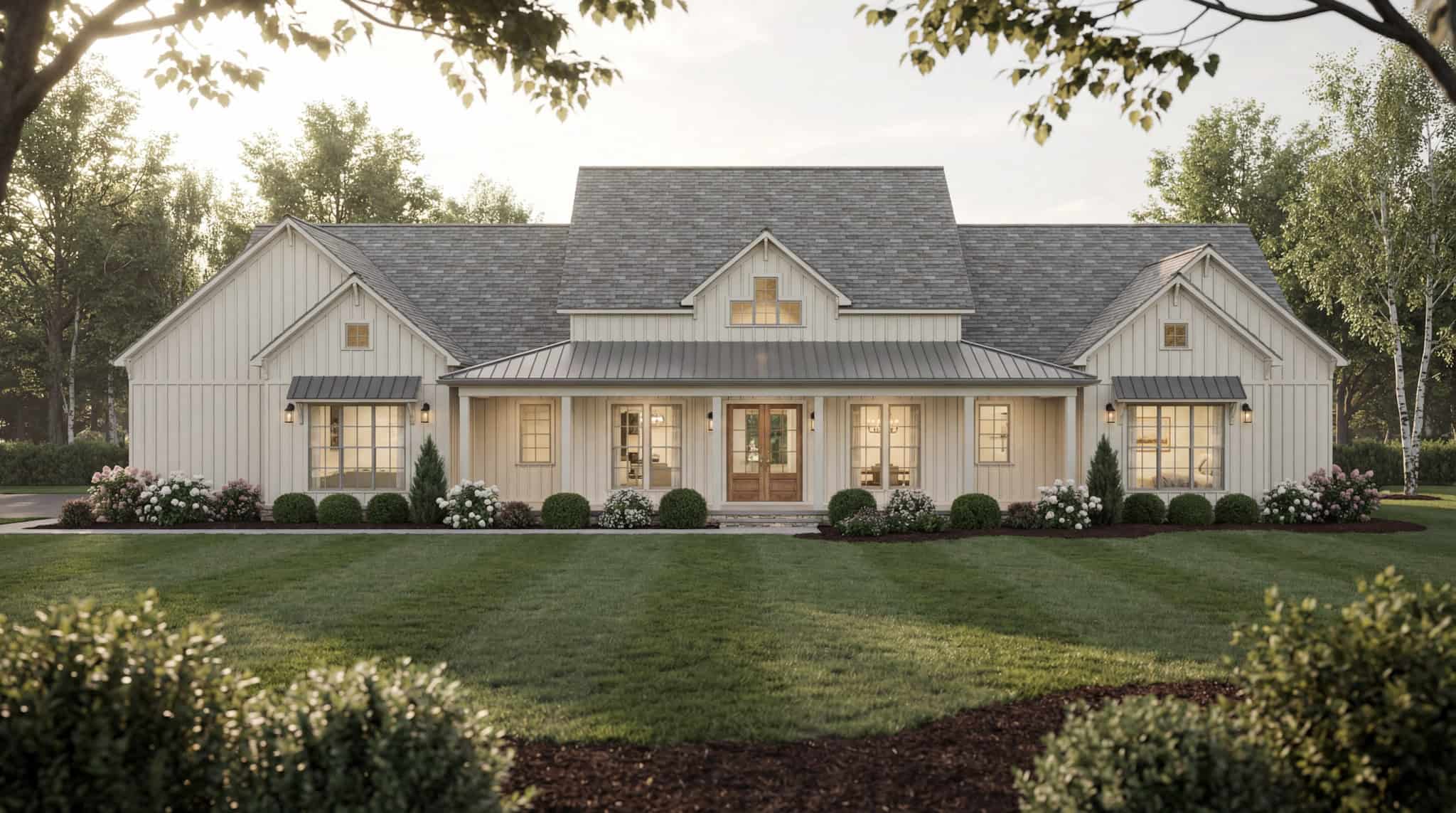 Modern Farmhouse Plan - 4 Bedrms, 4.5 Baths - 3630 Sq Ft - #193-1406