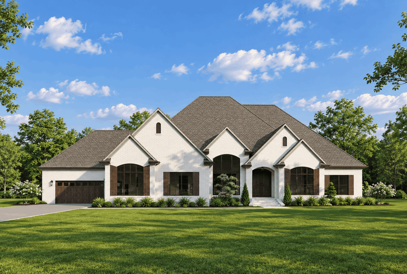 3-Bedroom, 3187 Sq Ft European House Plan - 193-1428 - Front Exterior
