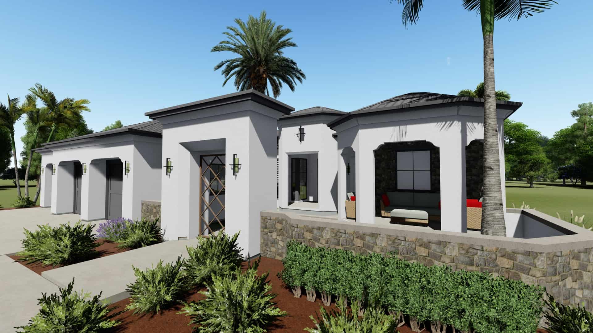 2-Bedroom, 2380 Sq Ft Spanish Home - Plan #194-1001 - Main Exterior