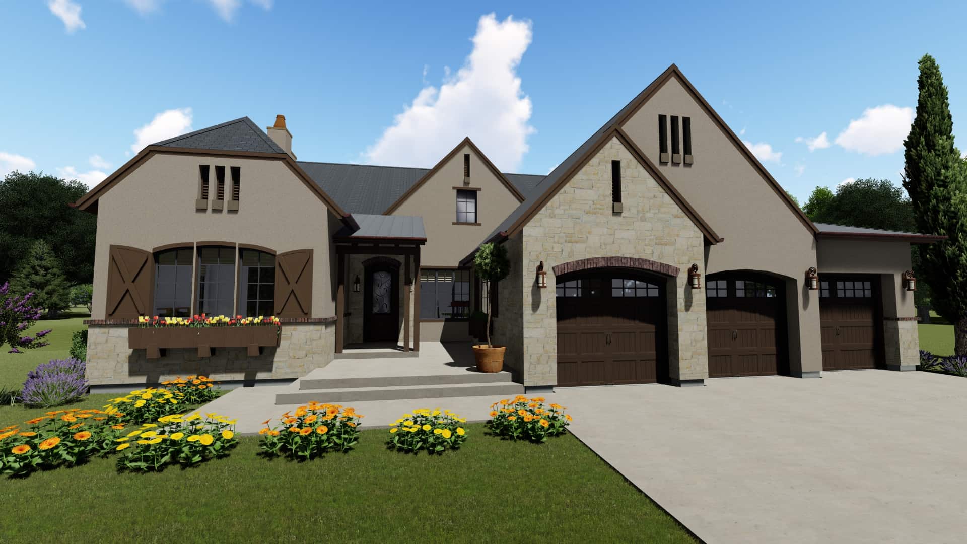 3-Bedroom, 2514 Sq Ft Contemporary House - Plan #194-1003 - Front Exterior