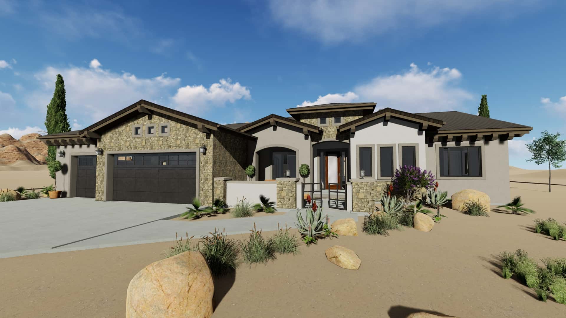 3-Bedroom, 2982 Sq Ft Ranch House - Plan #194-1035 - Front Exterior