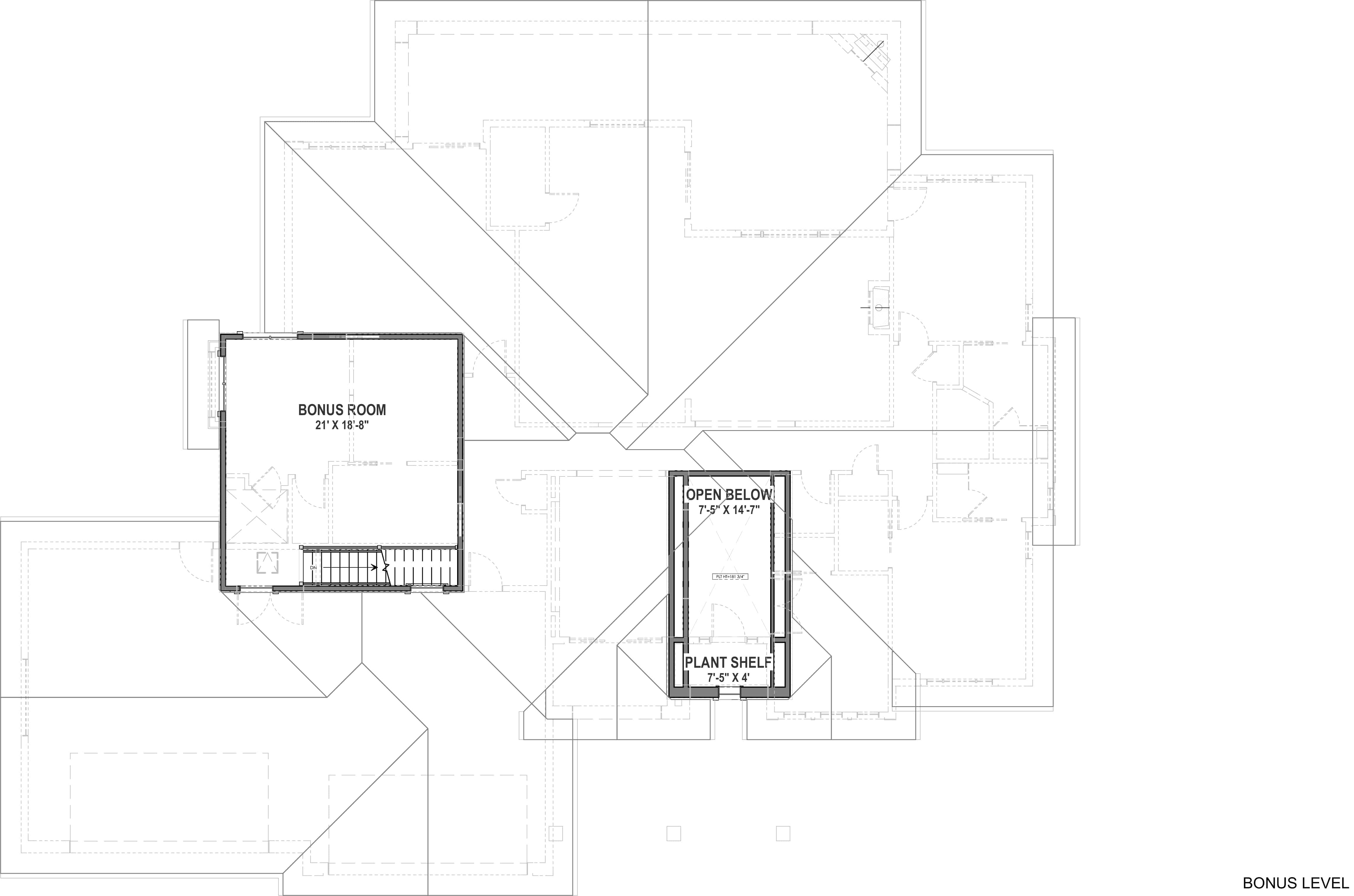 Floor Plan Bonus Room