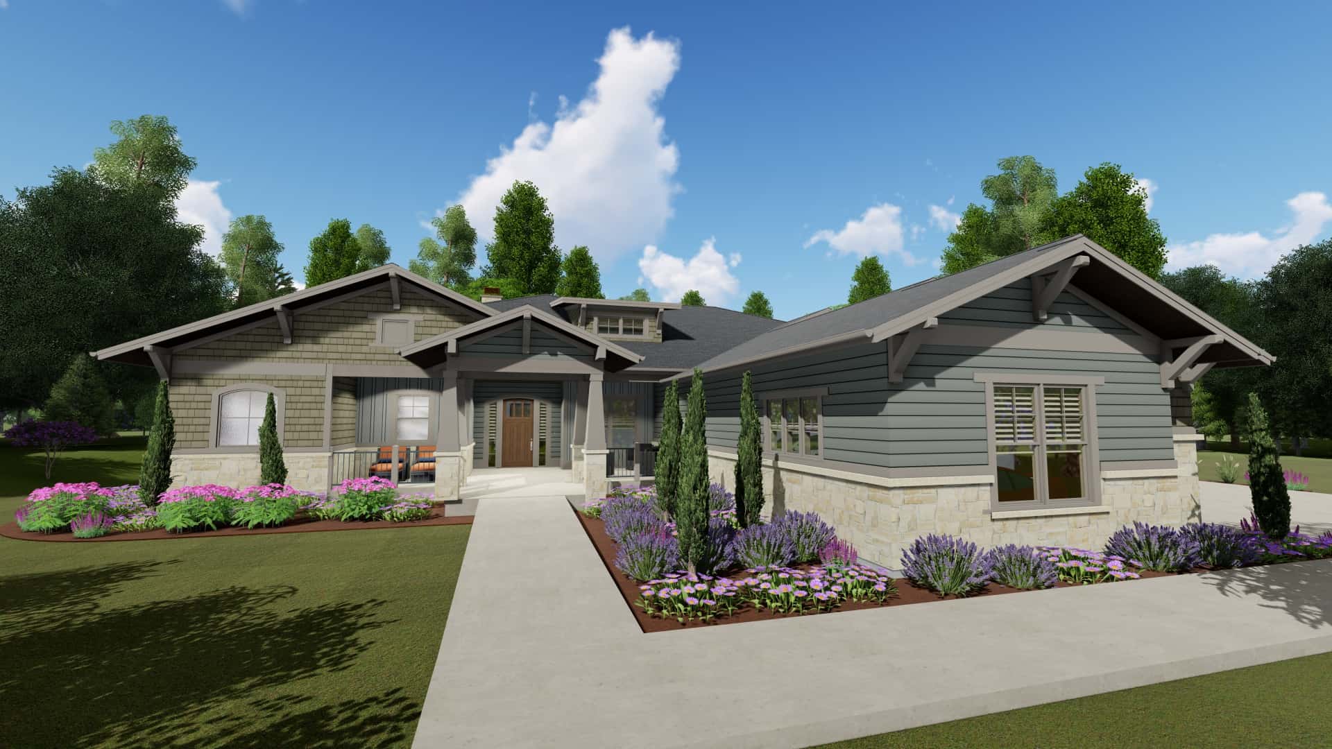 5-Bedroom, 3893 Sq Ft Craftsman Home - Plan #194-1043 - Main Exterior