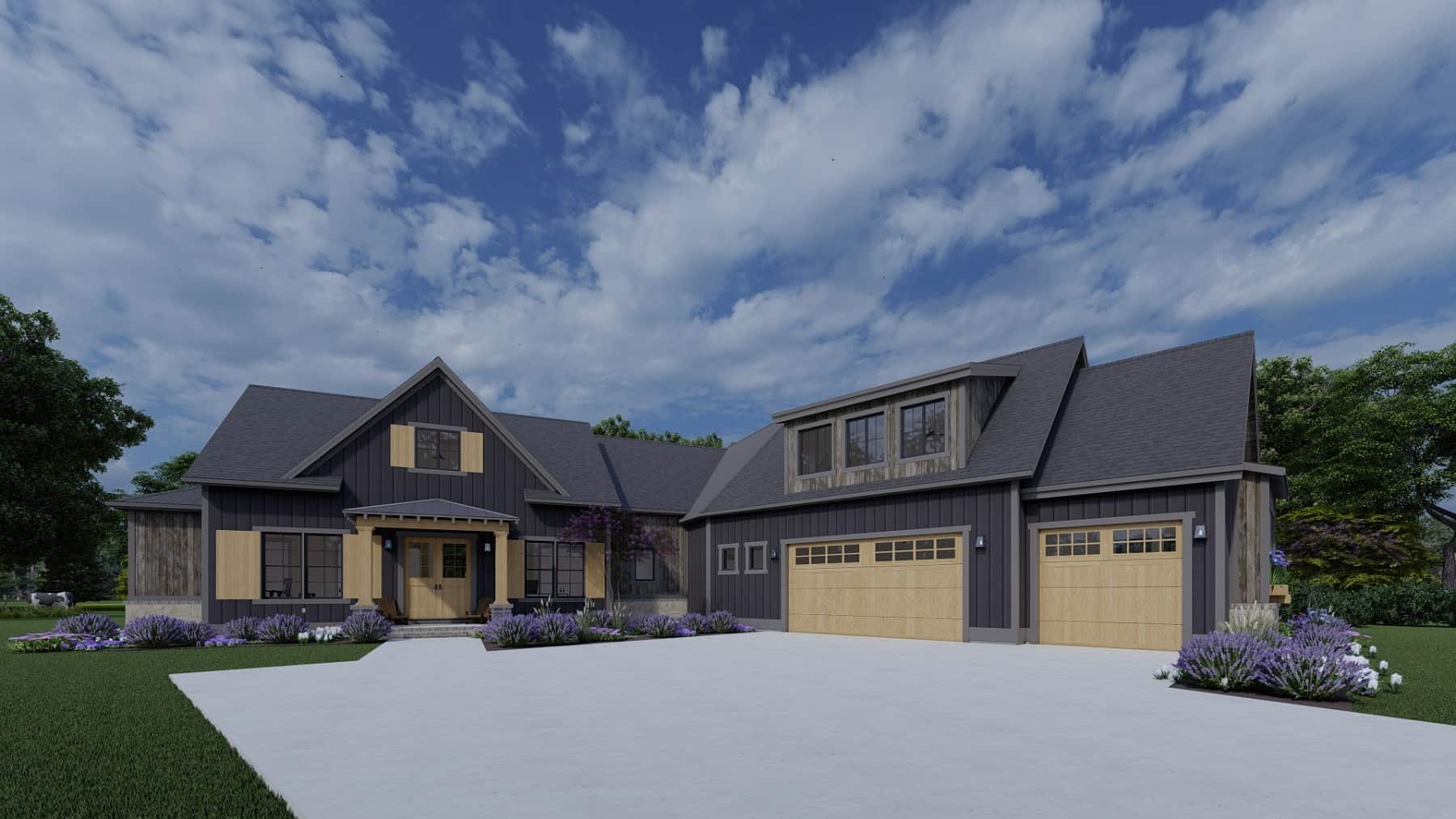 3-Bedroom, 3525 Sq Ft Ranch Home Plan - 194-1064 - Main Exterior