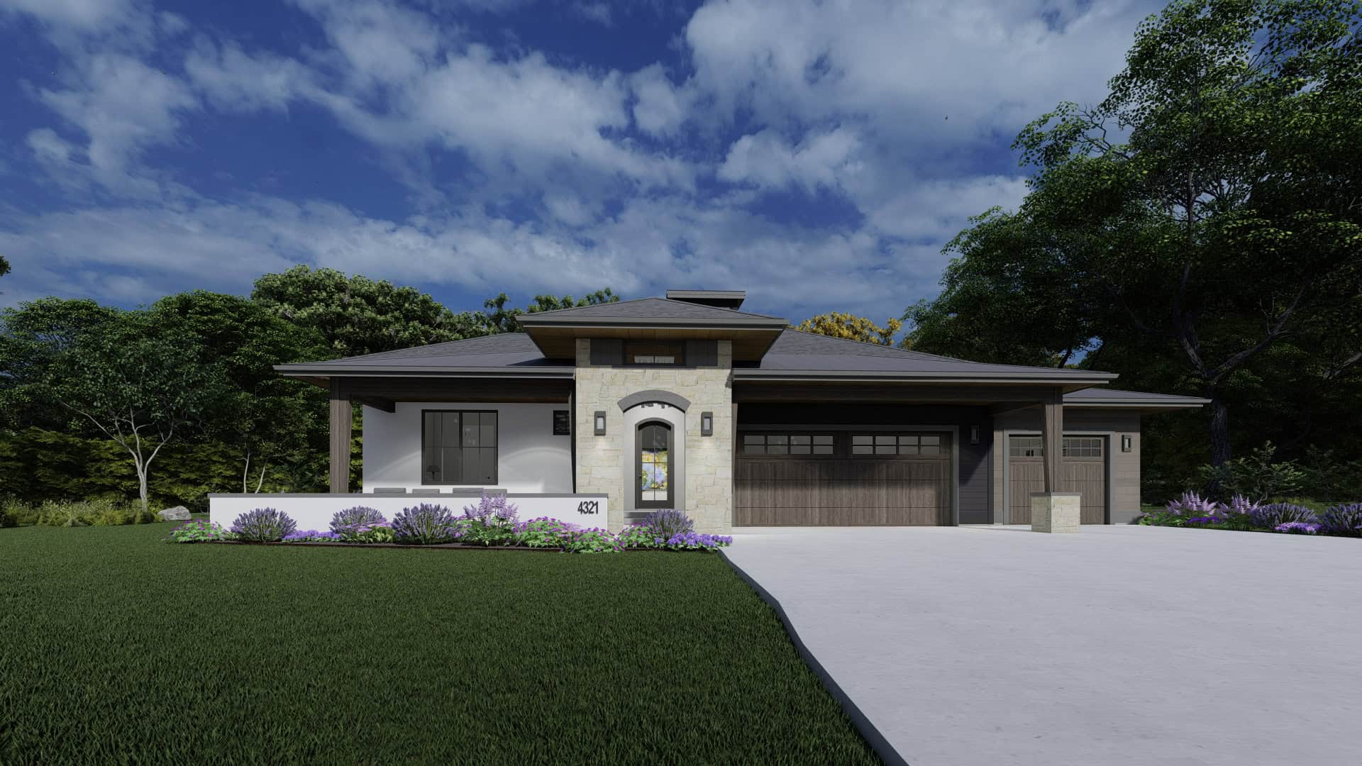 Prairie House Plan - 2-4 Bedrms, 2.5-4.5 Baths - 2611-4934 Sq Ft - #194-1072