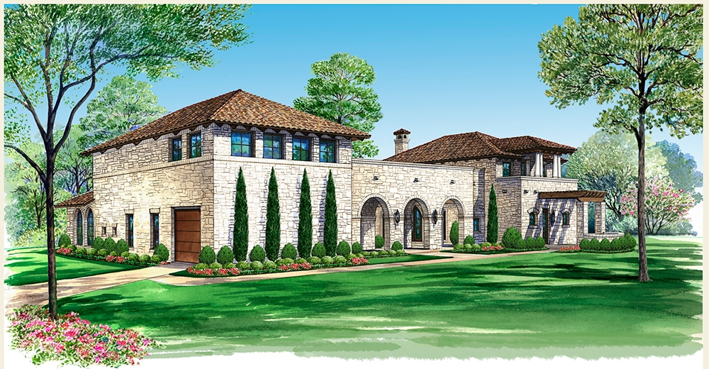 4-Bedroom, 3689 Sq Ft Mediterranean House Plan - 195-1048 - Front Exterior