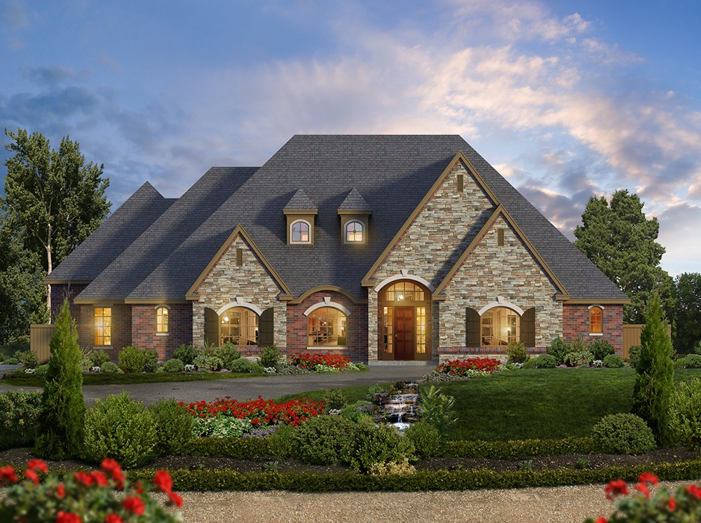 4-Bedroom, 4265 Sq Ft Tudor Home Plan - 195-1063 - Main Exterior