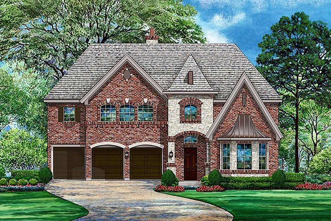 5-Bedroom, 4827 Sq Ft European House Plan - 195-1101 - Front Exterior