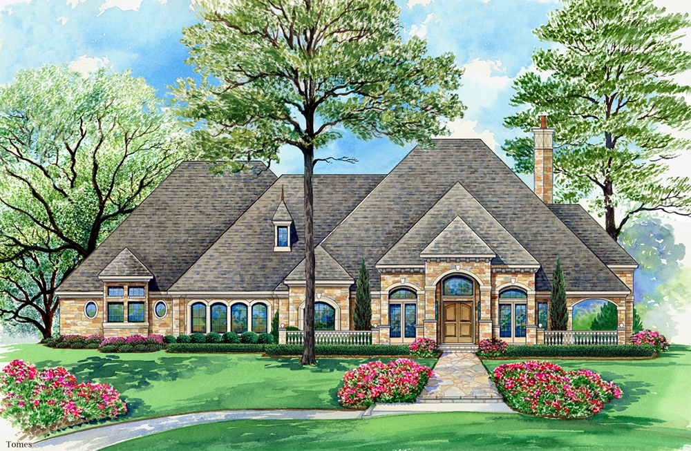 5-Bedroom, 7365 Sq Ft Mediterranean Home Plan - 195-1117 - Main Exterior