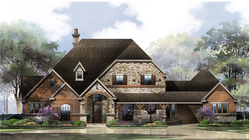 4-Bedroom, 3573 Sq Ft Tudor Home Plan - 195-1151 - Main Exterior