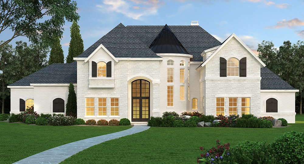 4-Bedroom, 5165 Sq Ft Georgian Home Plan - 195-1160 - Main Exterior