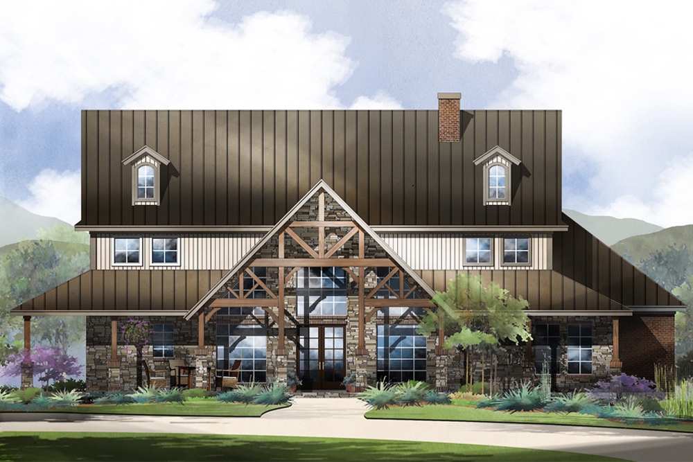 4-Bedroom, 3123 Sq Ft Contemporary House Plan - 195-1191 - Front Exterior