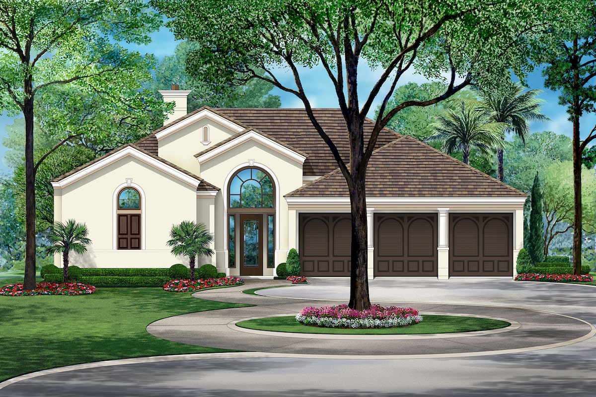 3-Bedroom, 2836 Sq Ft Tudor Home Plan - 195-1202 - Main Exterior