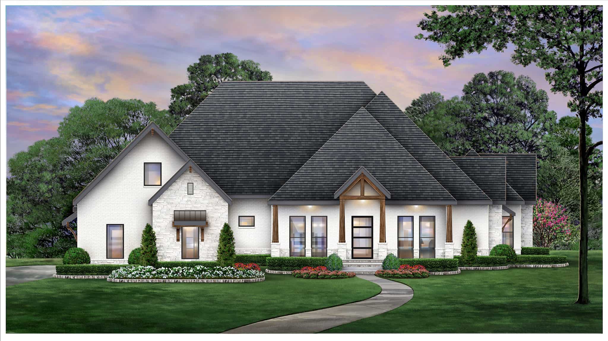 Contemporary House Plan - 4 Bedrms, 3 Baths - 4166 Sq Ft - #195-1309