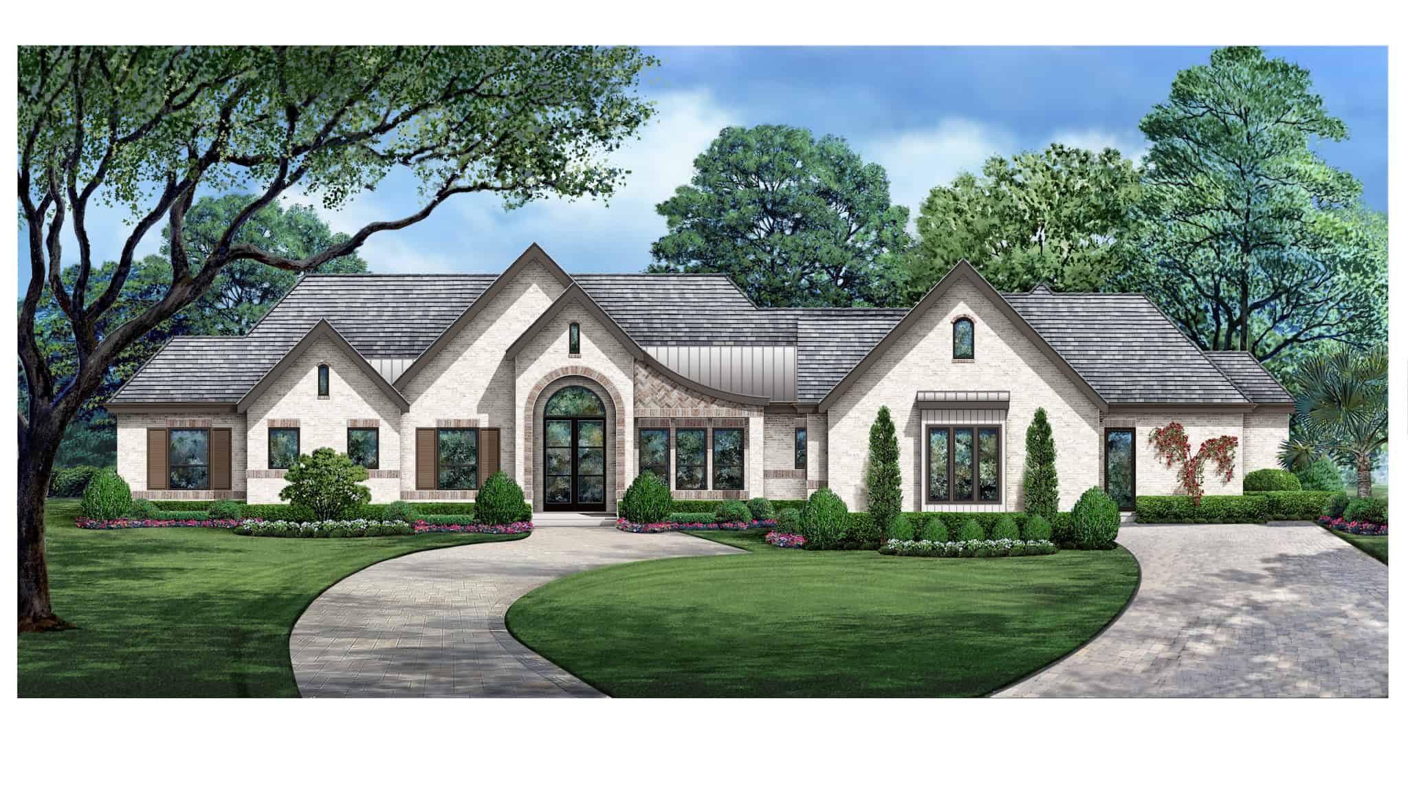Rustic Home Plan - 4 Bedrms, 4.5 Baths - 3835 Sq Ft - #195-1320