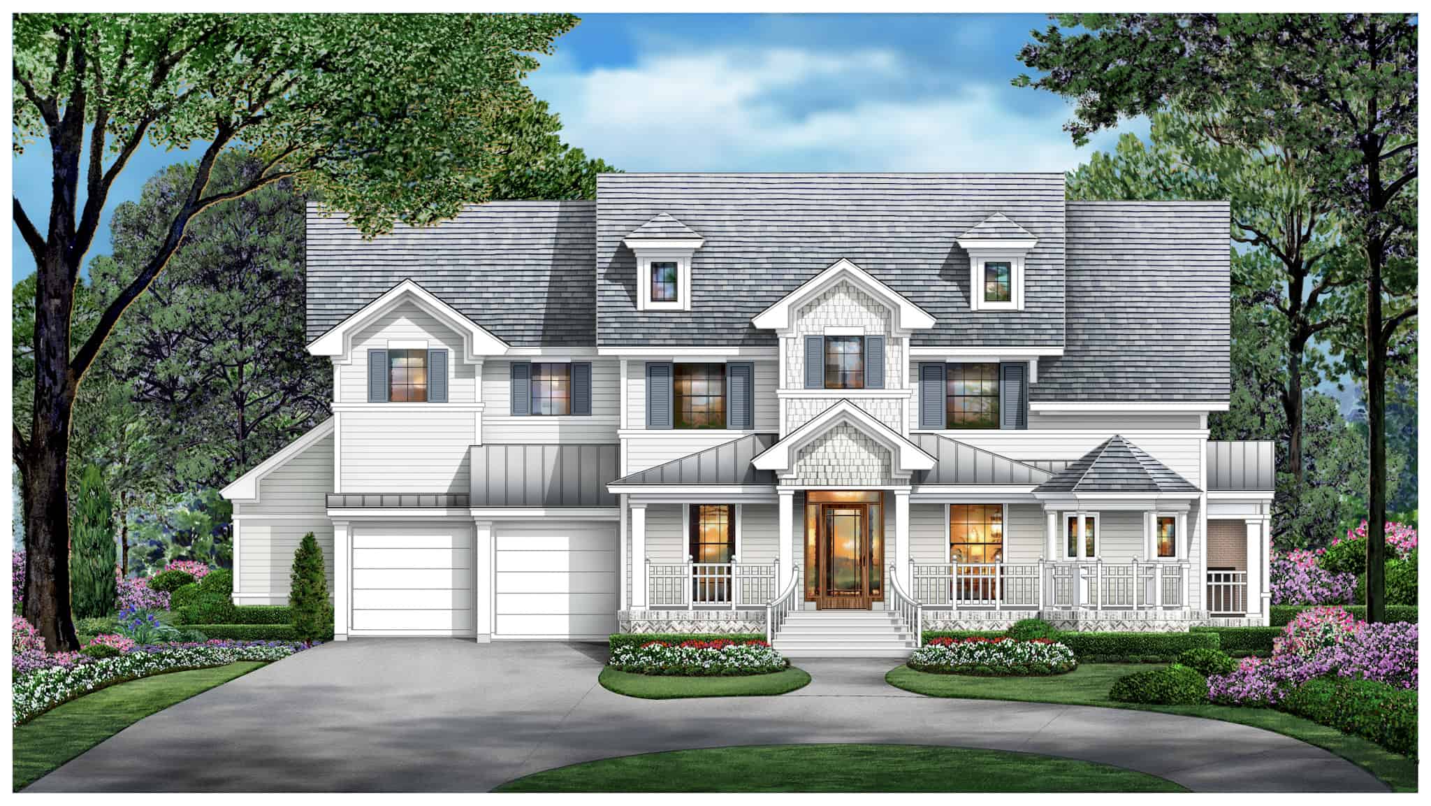 4-Bedroom, 4402 Sq Ft Luxury Home Plan - 195-1330 - Main Exterior