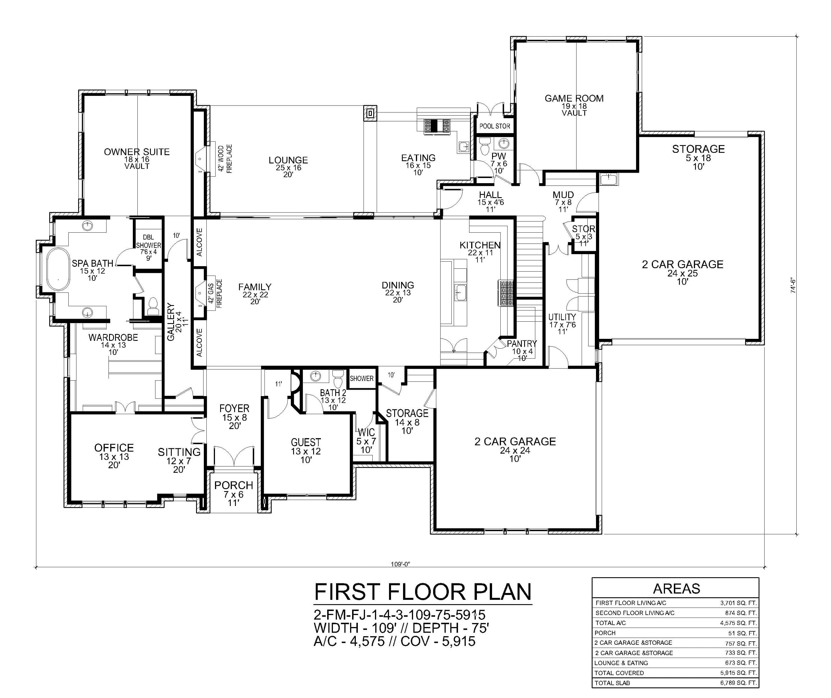 Floor Plan First Story