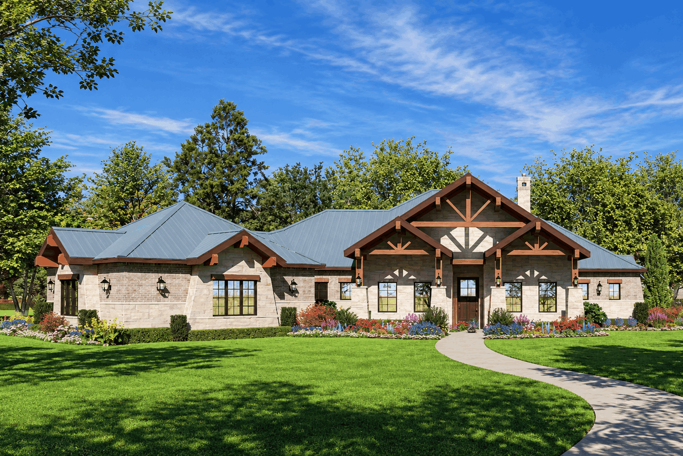 3-Bedroom, 2670 Sq Ft Craftsman House Plan - 195-1356 - Front Exterior