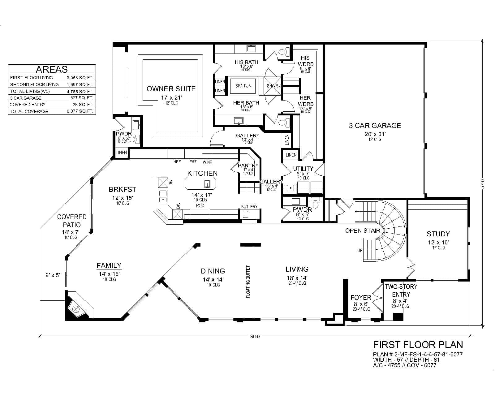 Floor Plan First Story