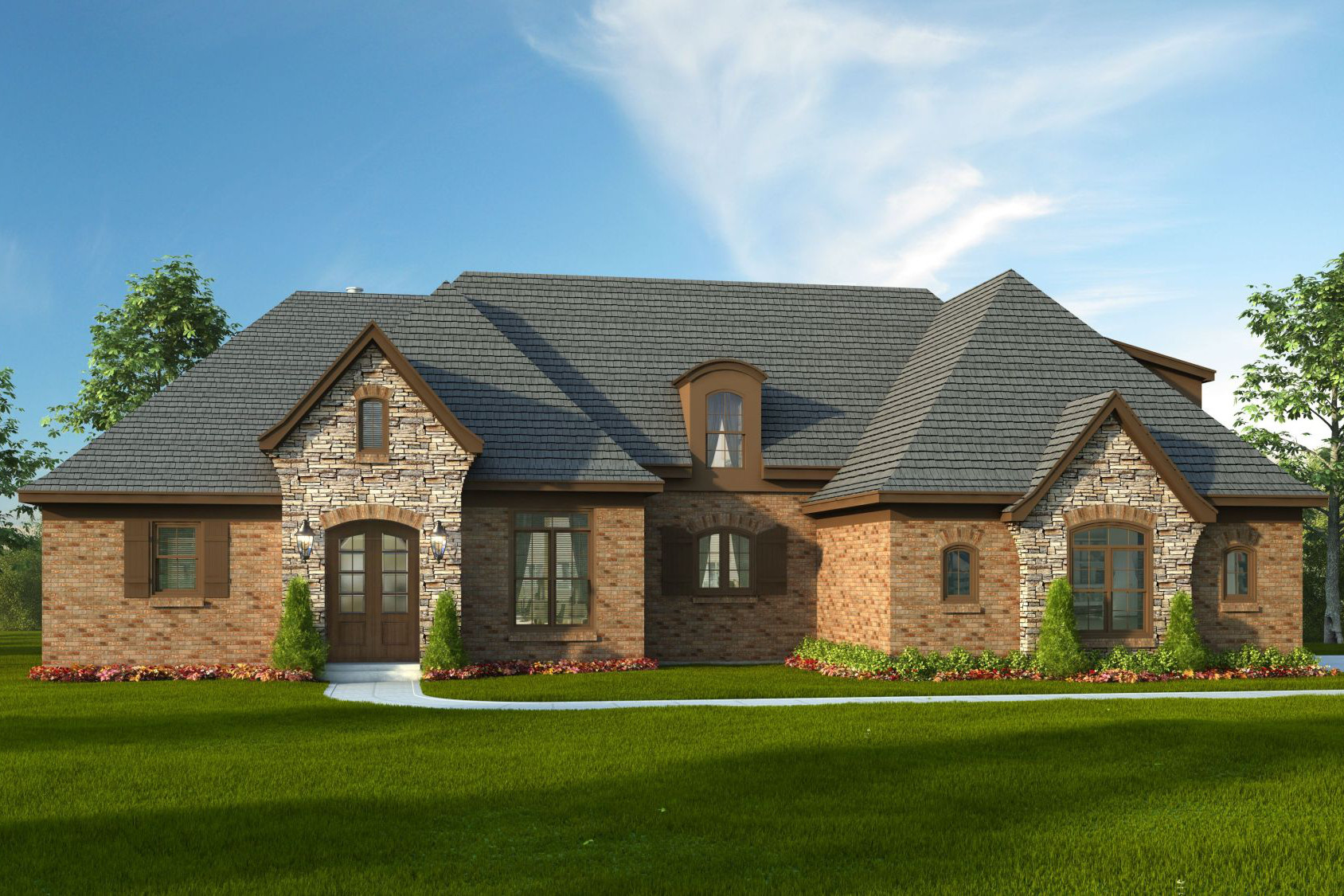 4-Bedroom, 3500 Sq Ft European House - Plan #196-1021 - Front Exterior