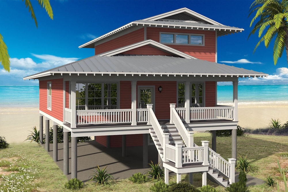 4-Bedroom, 2000 Sq Ft Beachfront Home - Plan #196-1061 - Main Exterior