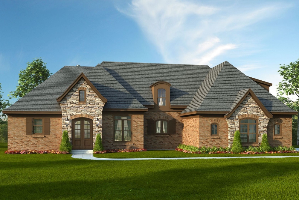 4-Bedroom, 3500 Sq Ft Luxury House - Plan #196-1062 - Front Exterior
