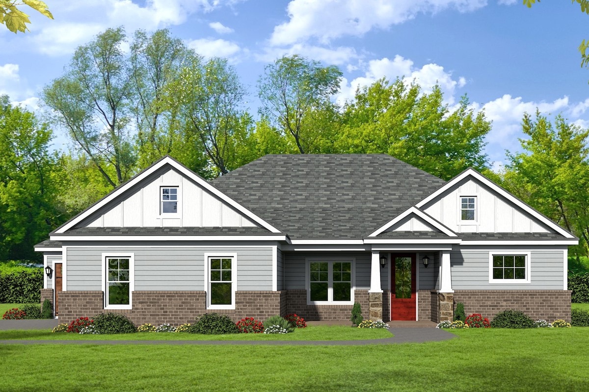 3-Bedroom, 2090 Sq Ft Craftsman House Plan - 196-1094 - Front Exterior