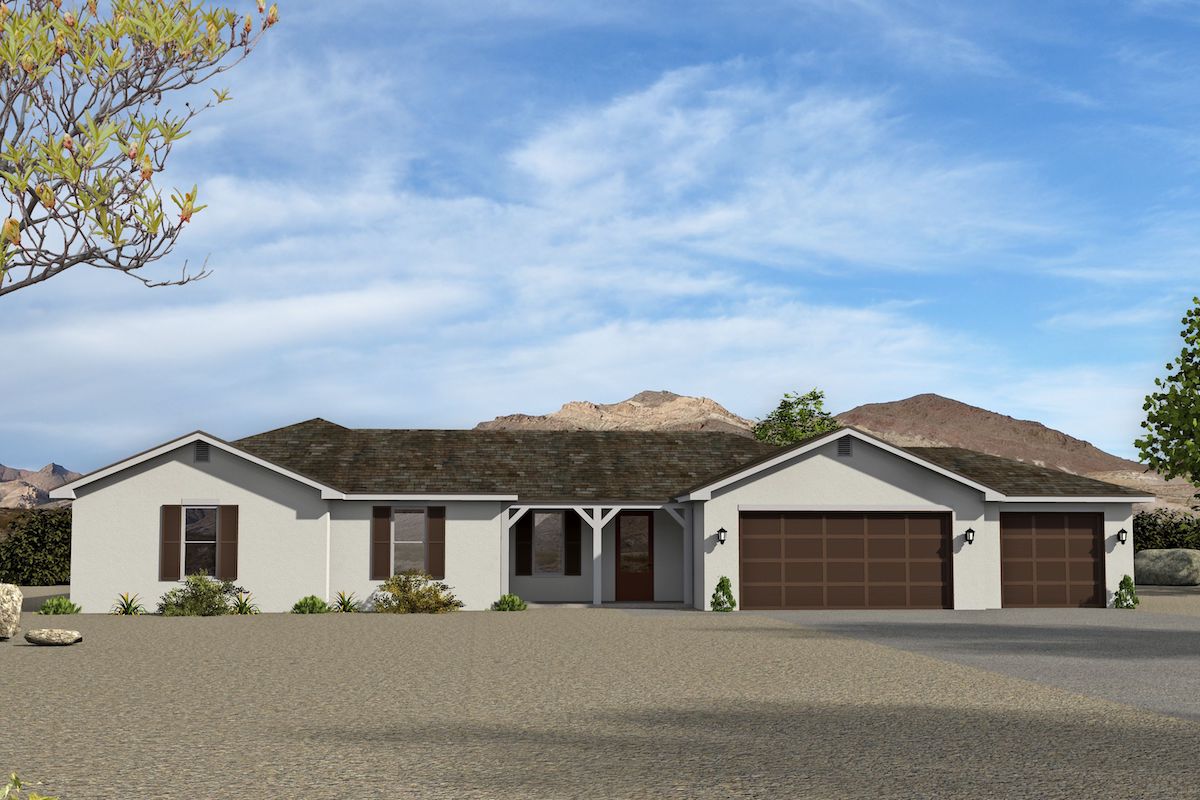 3-Bedroom, 2651 Sq Ft Farmhouse Home Plan - 196-1096 - Main Exterior