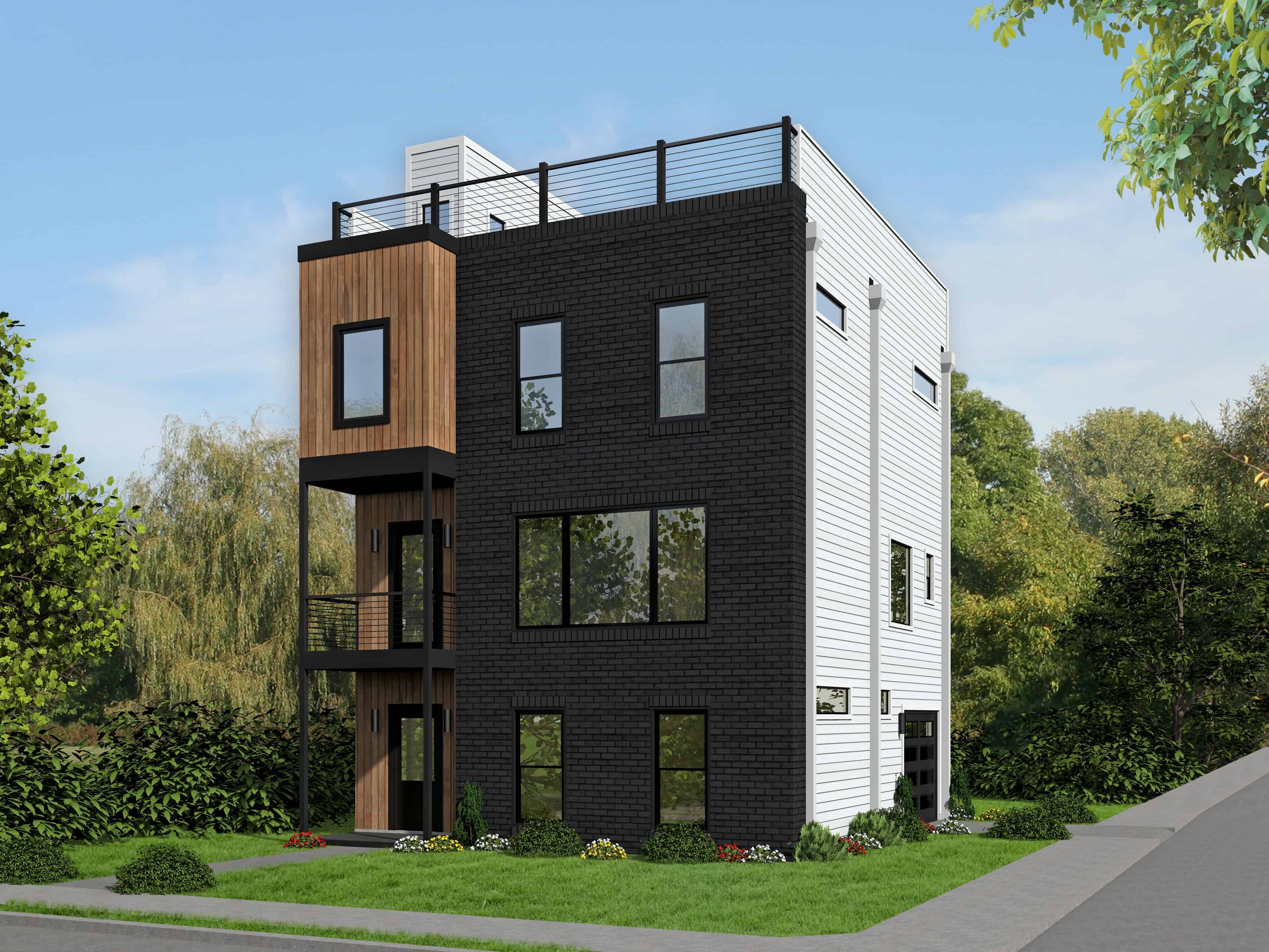 3-Bedroom, 2300 Sq Ft Modern Home Plan - 196-1108 - Main Exterior