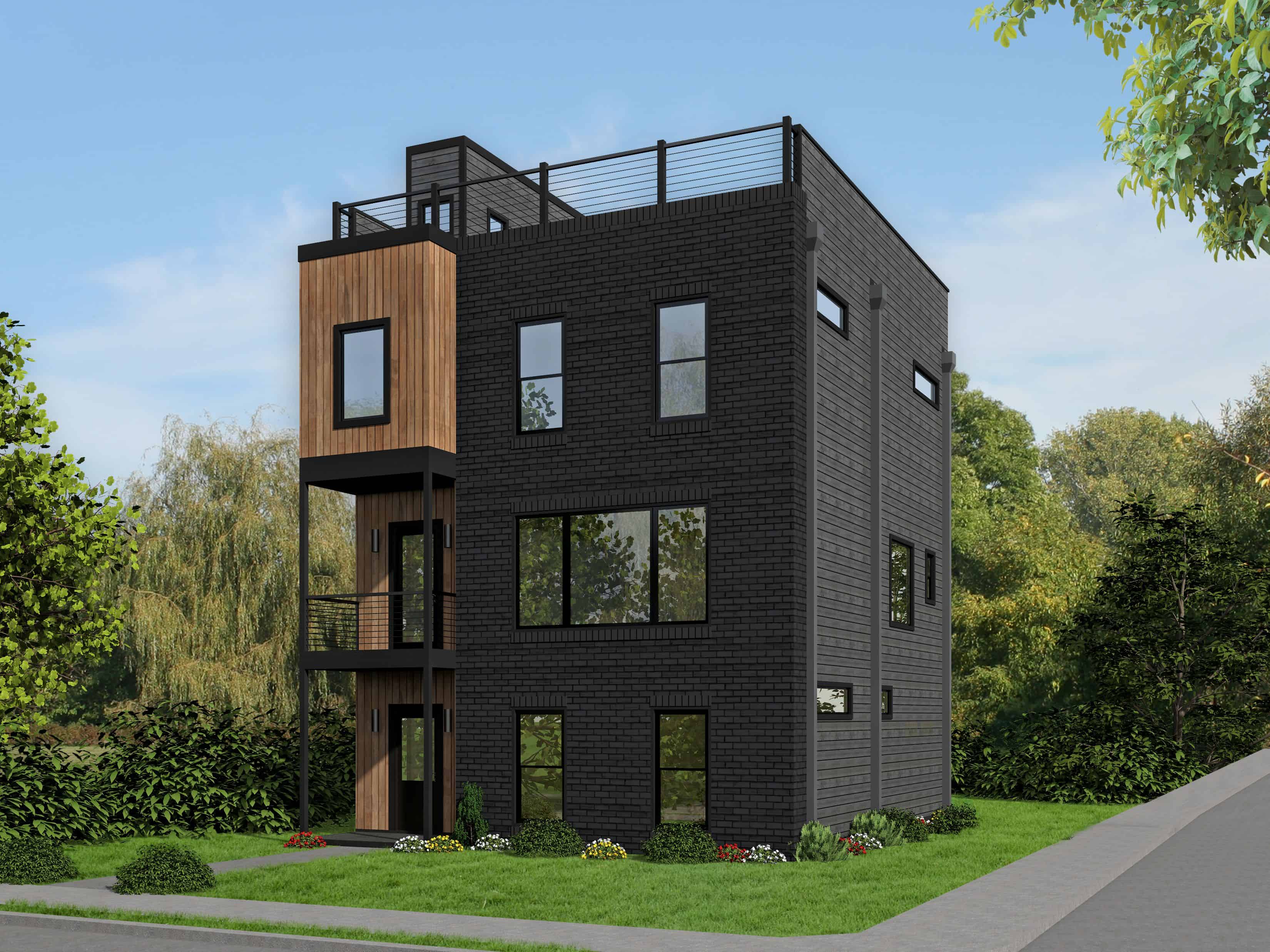 3-Bedroom, 2344 Sq Ft Modern Home Plan - 196-1110 - Main Exterior