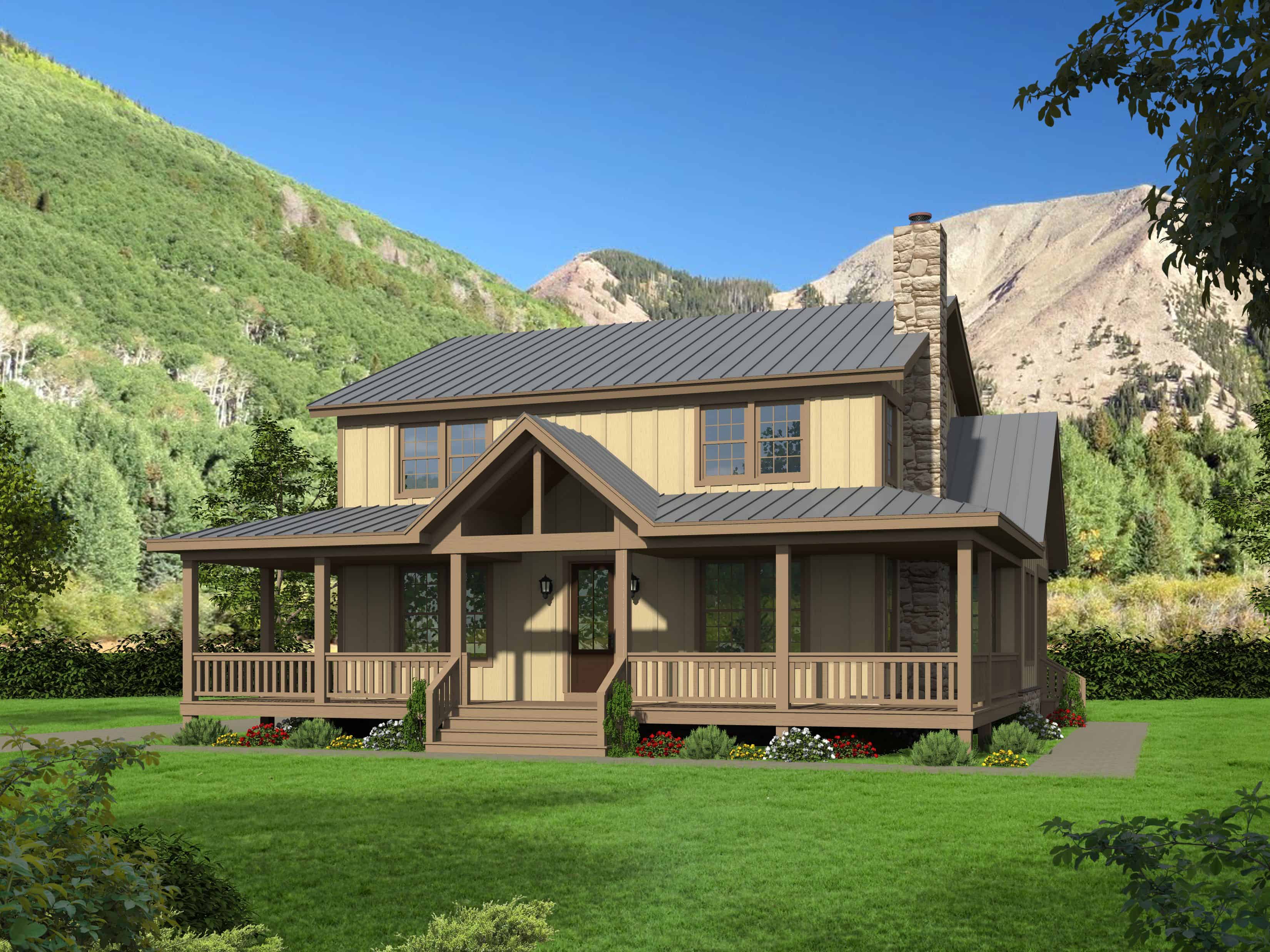 3-Bedroom, 2388 Sq Ft Country Home Plan - 196-1125 - Main Exterior