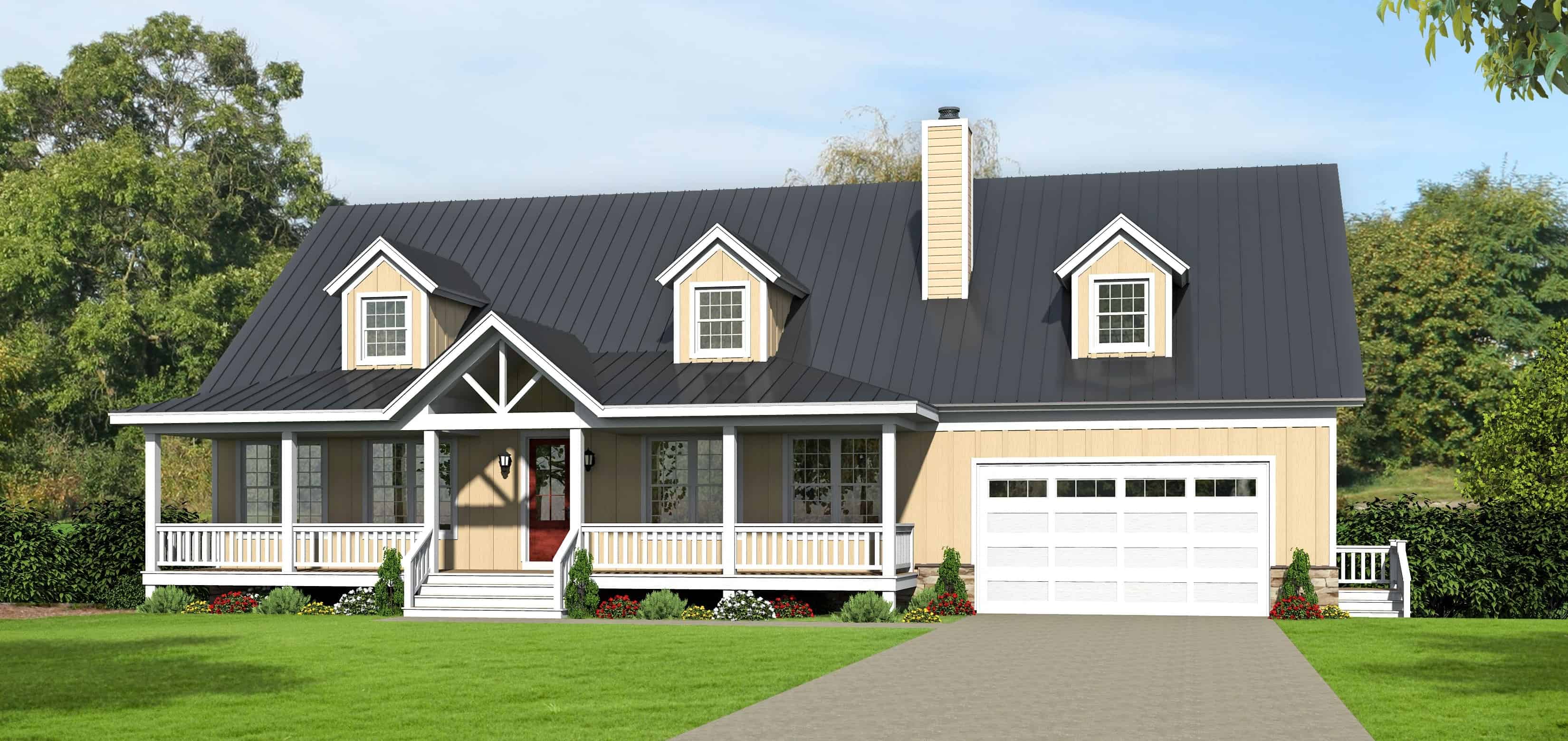 4-Bedroom, 3100 Sq Ft Country House - Plan #196-1139 - Front Exterior