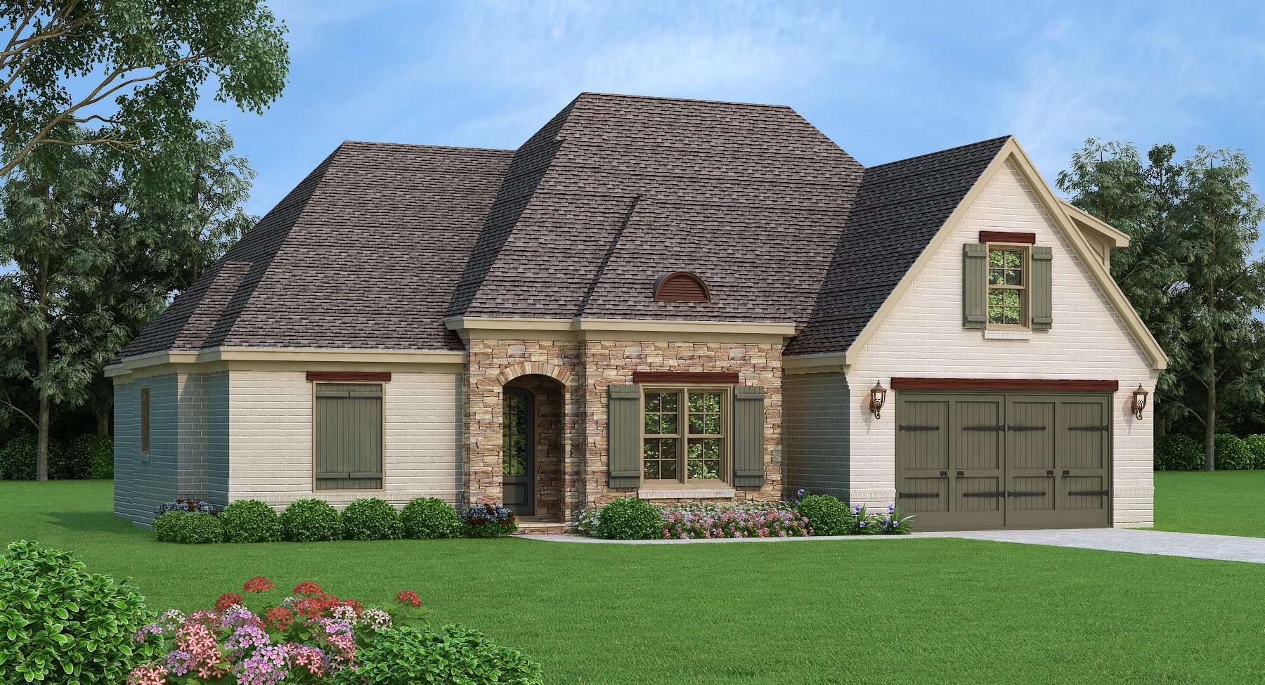 4-Bedroom, 3036 Sq Ft European House Plan - 196-1142 - Front Exterior