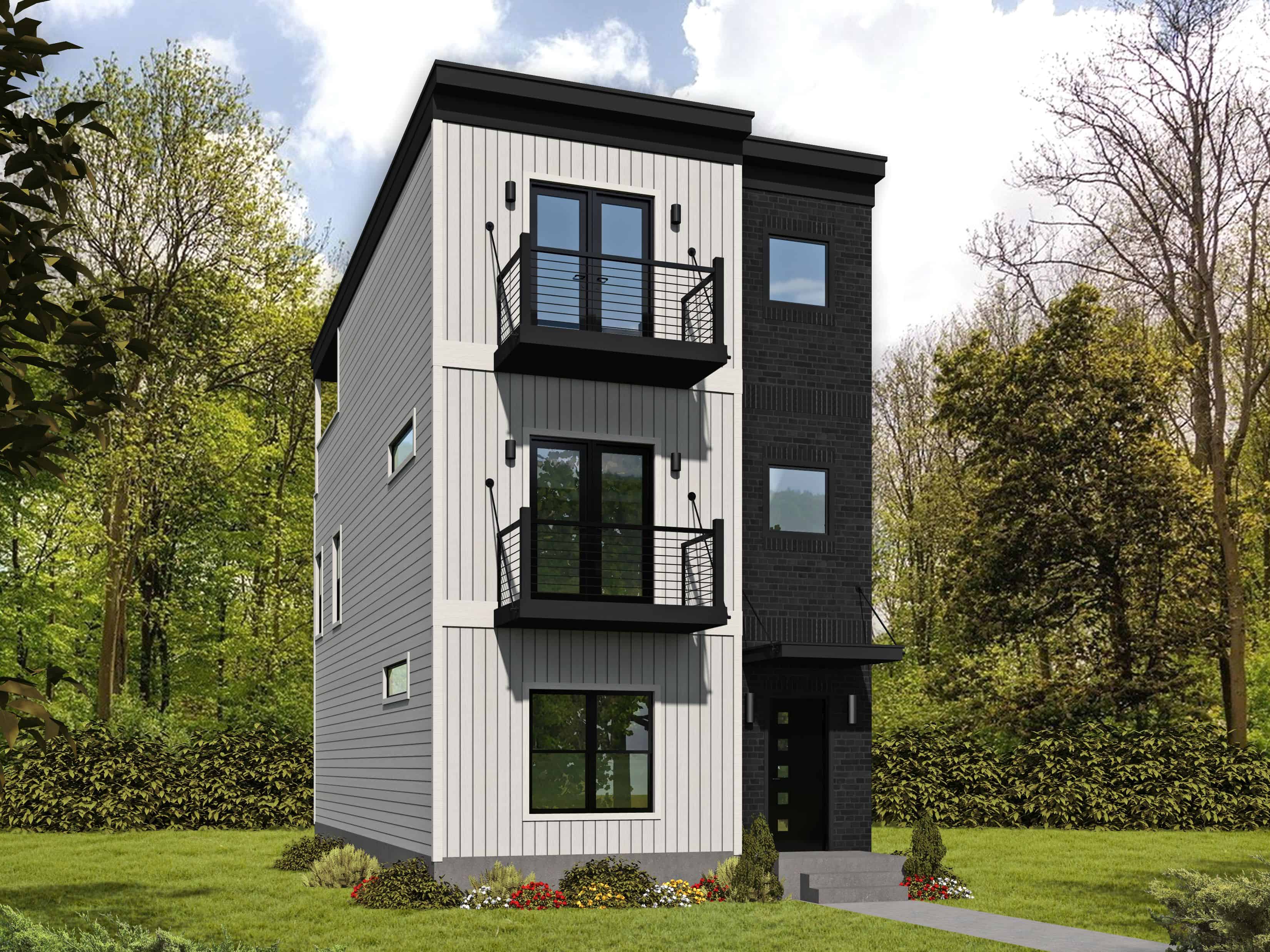 3-Bedroom, 2215 Sq Ft Modern Home - Plan #196-1222 - Main Exterior